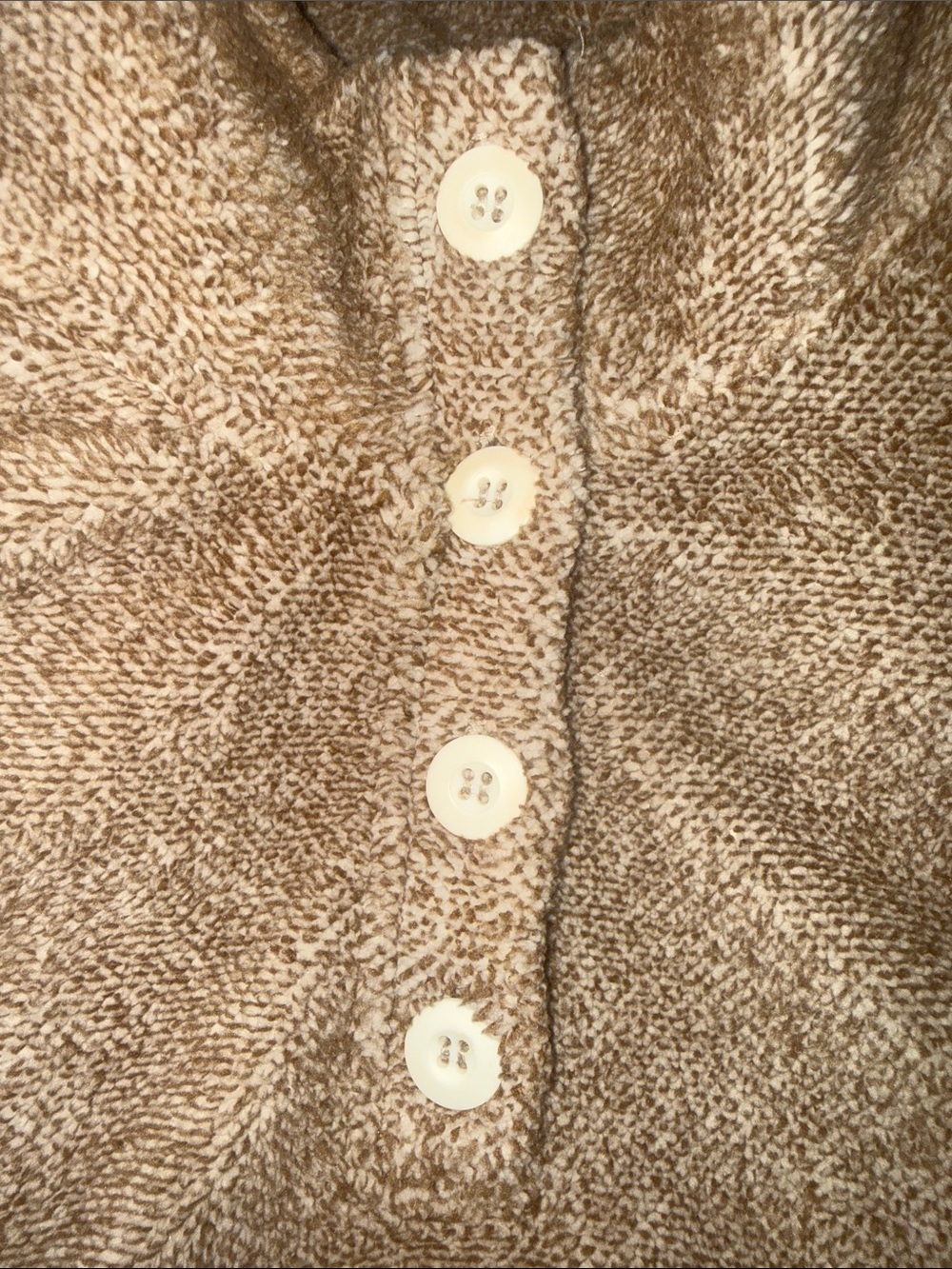Women’s Eddie Bauer pullover fleece top size medium tan beige warm cozy camping - Picture 4 of 14